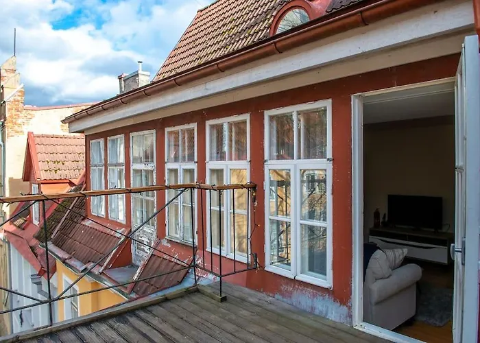 Floor With Two Balconies In The Old Town